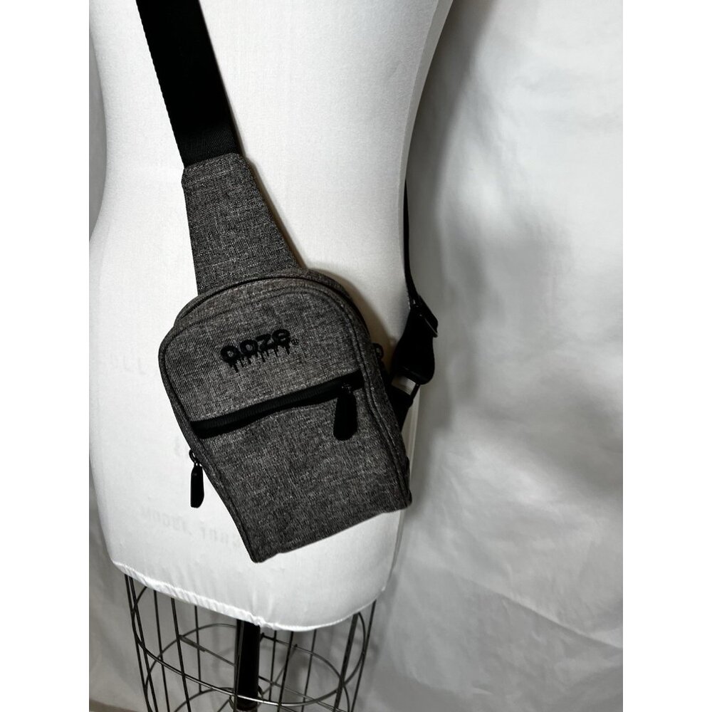 Ooze Smell Proof Carbon Lined Grey Crossbody Bag - Odorless Fanny Pack Waist Bag